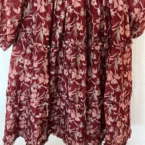 True decadence Burgundy Organza midi dress US4 - Picture 16 of 17